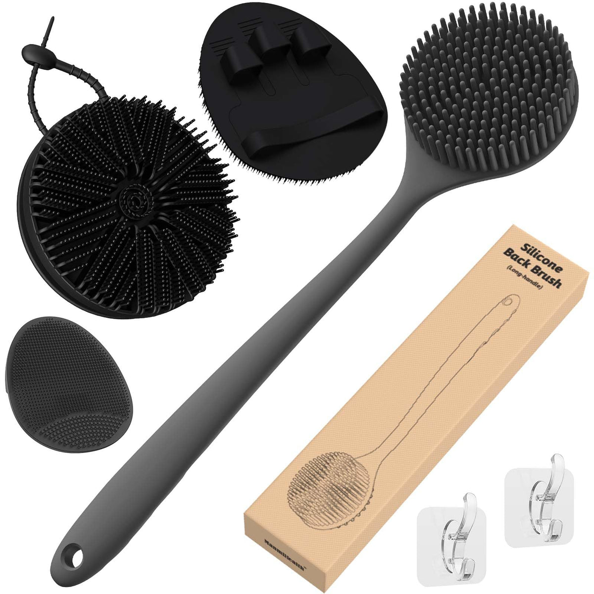 Manmihealth front view of four-piece set showing contents and compact storage benefit