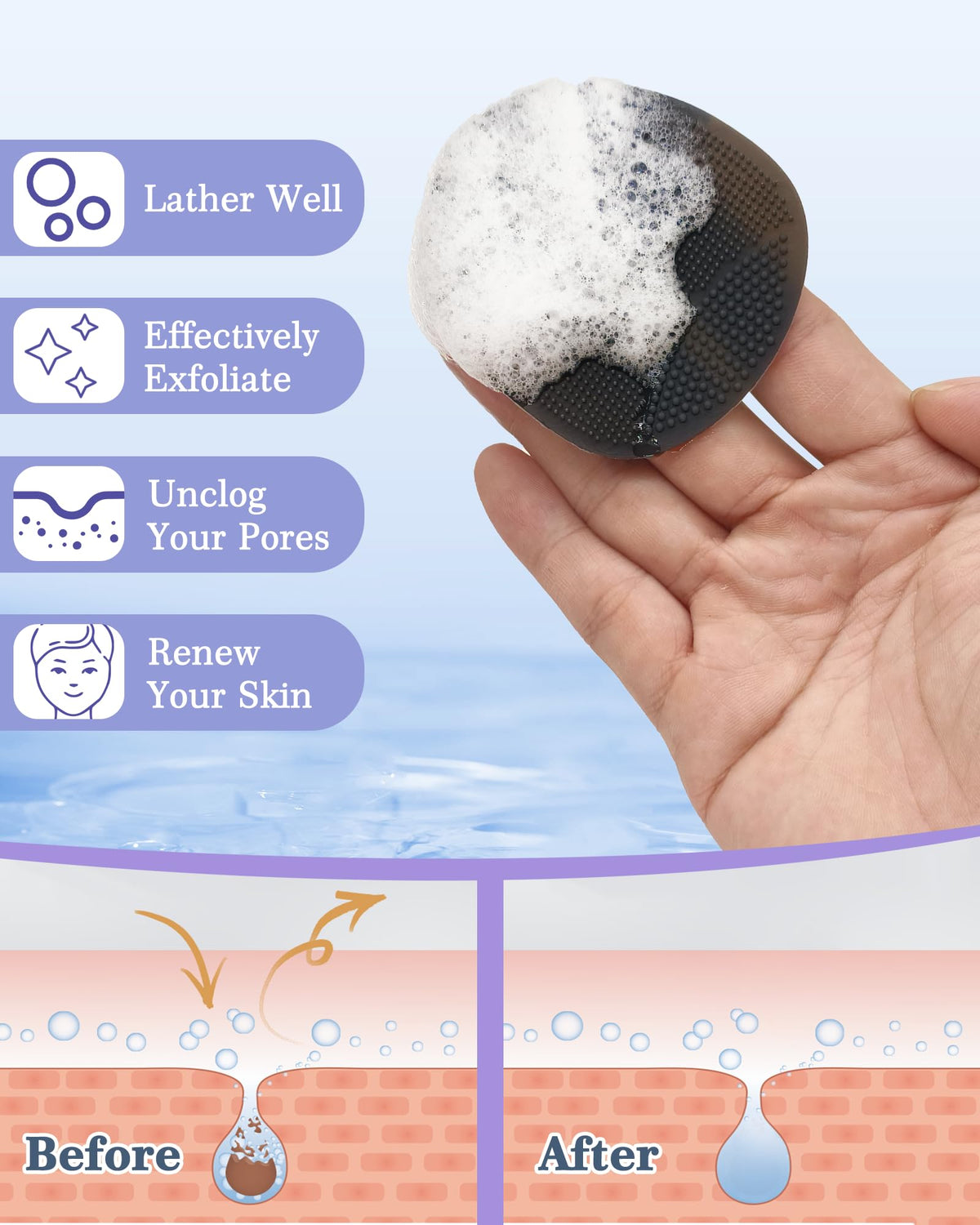Manmihealth shower scene with set in use highlighting easy handling and storage
