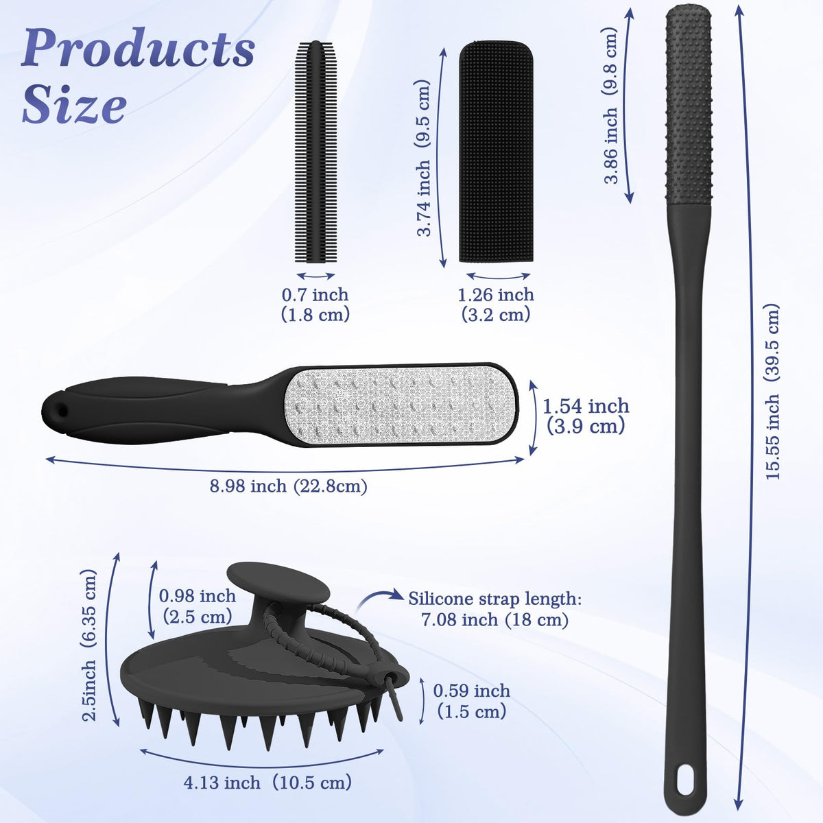 Manmihealth silicone scalp brush close-up showing soft bristles for gentler cleansing