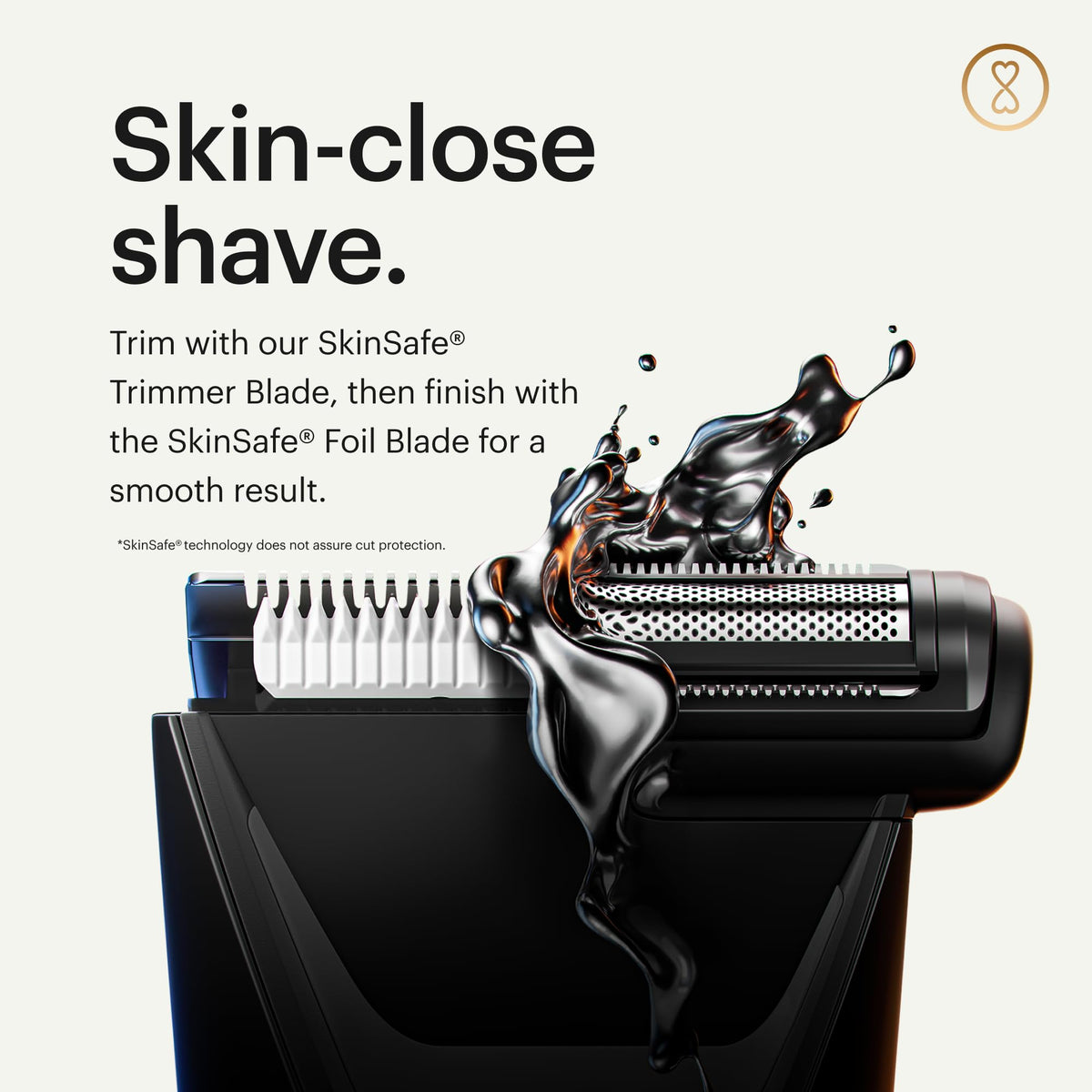 MANSCAPED 1.4mm fixed comb installed demonstrating short-length trimming control