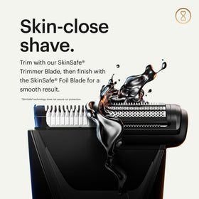 MANSCAPED 1.4mm fixed comb installed demonstrating short-length trimming control