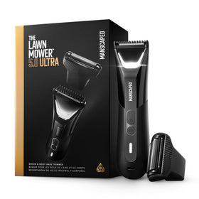 MANSCAPED The Lawn Mower 5.0 Ultra front view showing ergonomic grip and controls for precise grooming