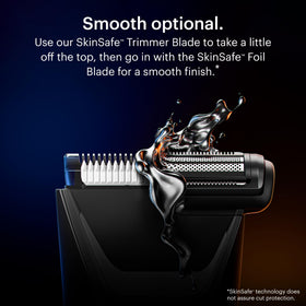 MANSCAPED adjustable combs and charging accessories displayed for precise length control and travel convenience