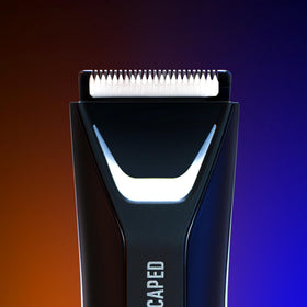 MANSCAPED blade installed in trimmer displaying correct fit and ready-to-use performance