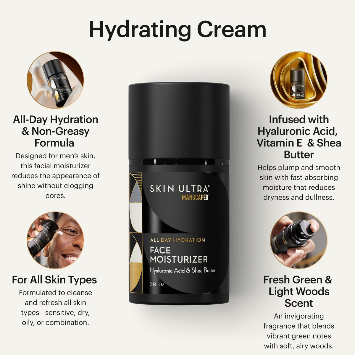 MANSCAPED brightening serum dropper showing lightweight vitamin C texture