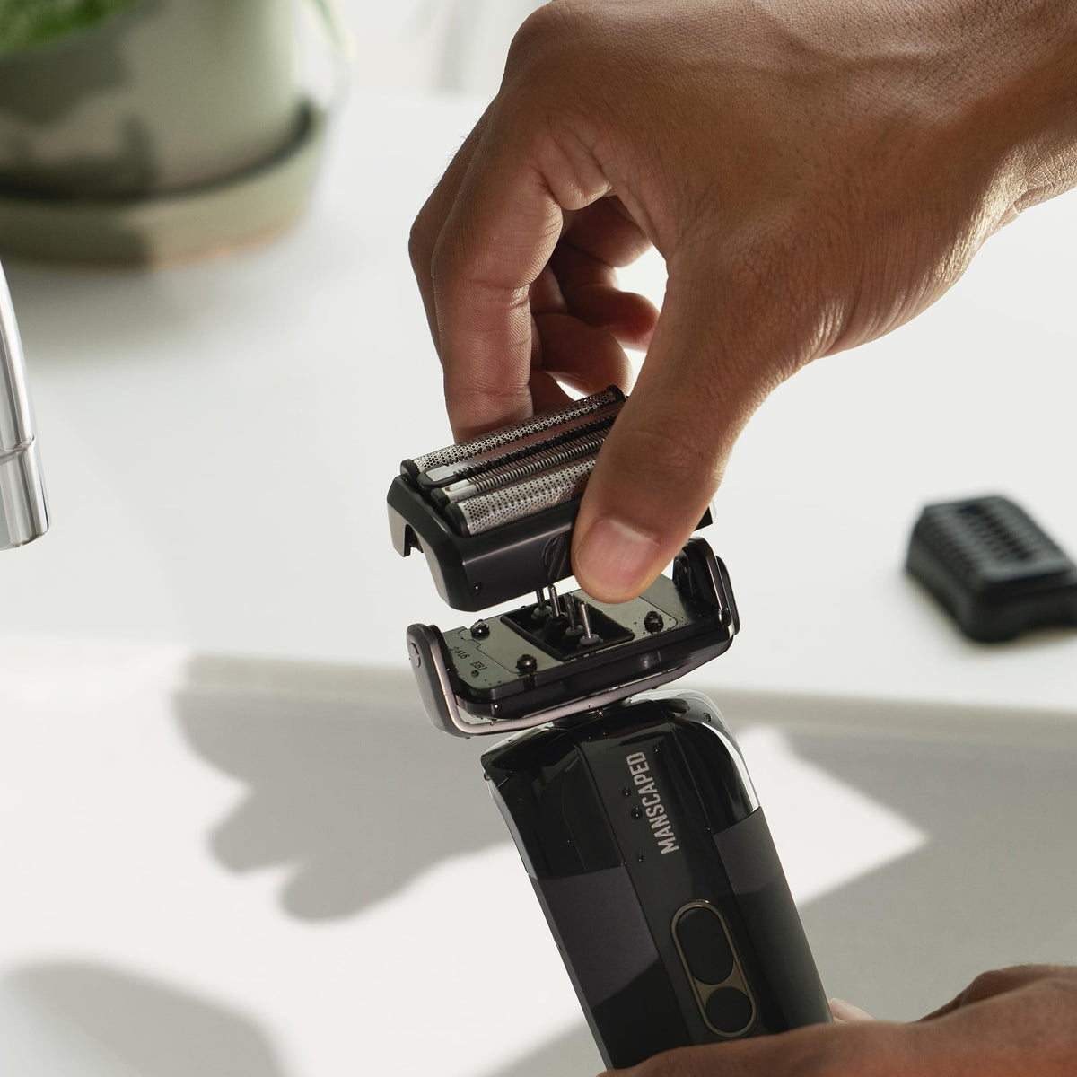 MANSCAPED lifestyle bathroom setup showcasing everyday grooming