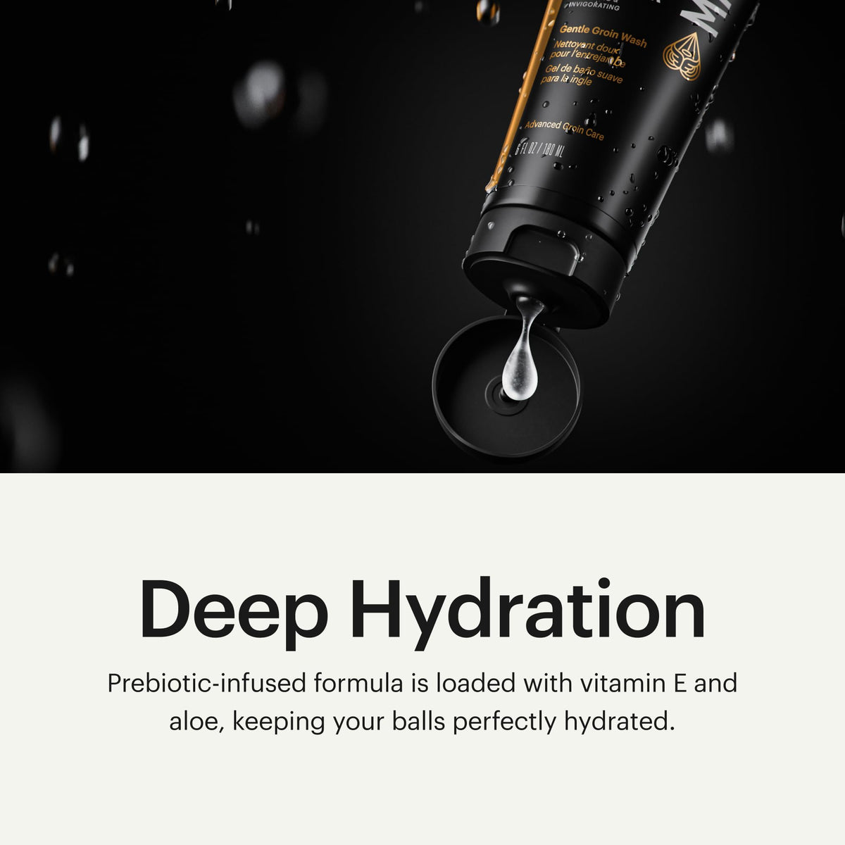 MANSCAPED pump dispensing wash demonstrating easy application and control