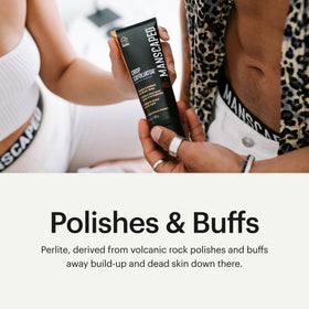 MANSCAPED ingredient label with witch hazel and enzymes visible for clarity
