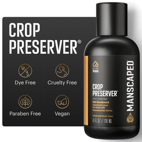 MANSCAPED front packaging showing Crop Preserver benefits for dry comfort
