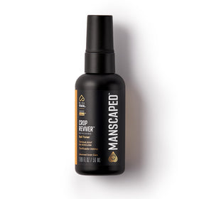 MANSCAPED Crop Reviver front packaging showing compact travel bottle and branding benefits