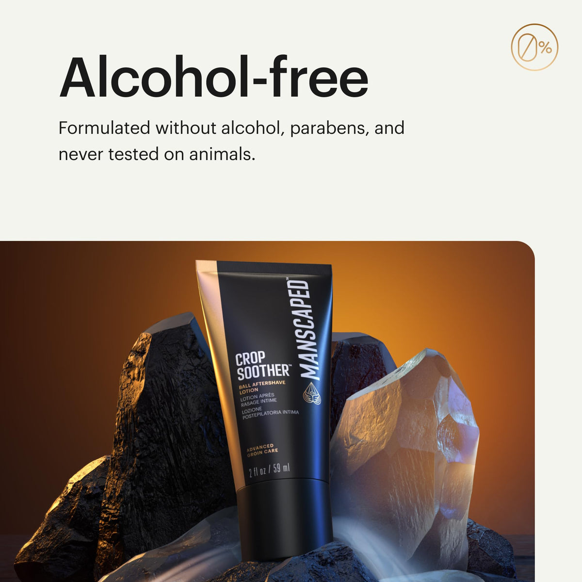 MANSCAPED application demonstration on hand for post-shave comfort
