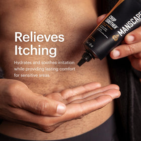 MANSCAPED bottle next to razor illustrating grooming routine compatibility