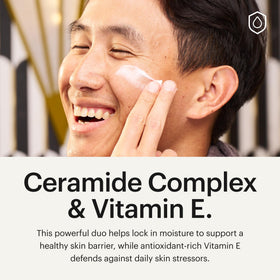 MANSCAPED daily moisturizer cream swirl illustrating non-greasy hydration