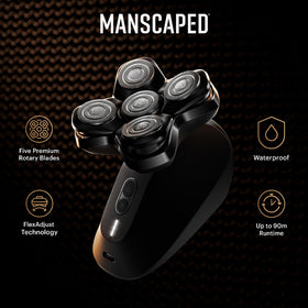 MANSCAPED hand-held Dome Shaver PRO showing size and comfortable handling benefit