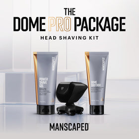 MANSCAPED close-up of five rotary blades highlighting smooth contour-following shave benefit