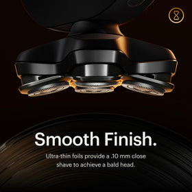 MANSCAPED Dome Shaver PRO held in hand to show compact size and grip comfort