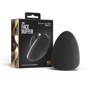 MANSCAPED face buffer front view showing compact design and easy grip benefit