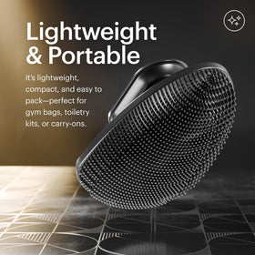 MANSCAPED handle with suction cup demonstrating secure no-slip storage advantage