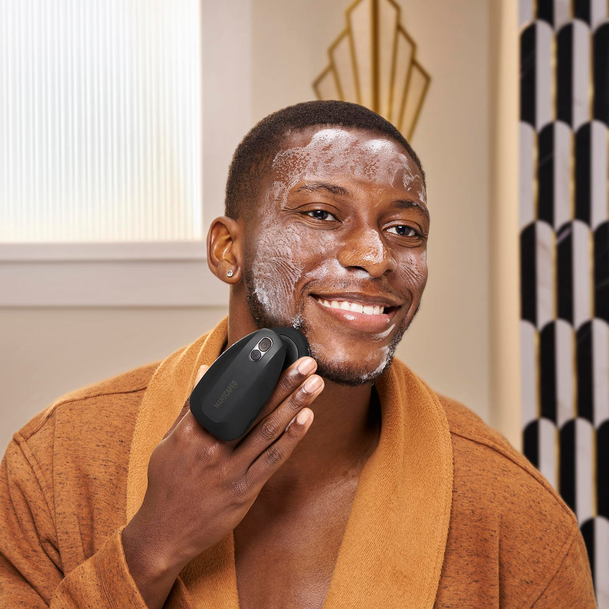 MANSCAPED on bathroom counter styled in lifestyle shot showing daily routine fit