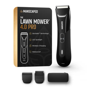 MANSCAPED front view of trimmer showing ergonomic design and quick identification