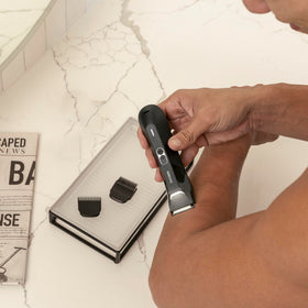 MANSCAPED LED light illuminating grooming area for improved visibility