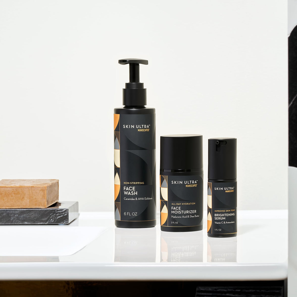 MANSCAPED lifestyle shot of morning routine with clean, fresh scent