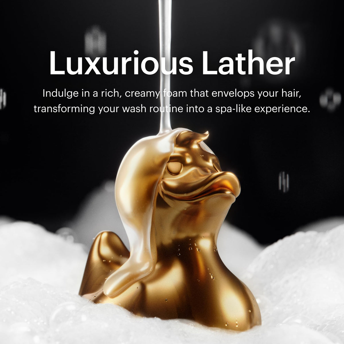 MANSCAPED creamy lather pouring to show texture and quick rinsing benefit