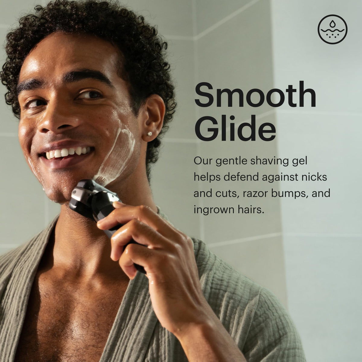 MANSCAPED used with electric razor illustrating compatibility and smoother passes