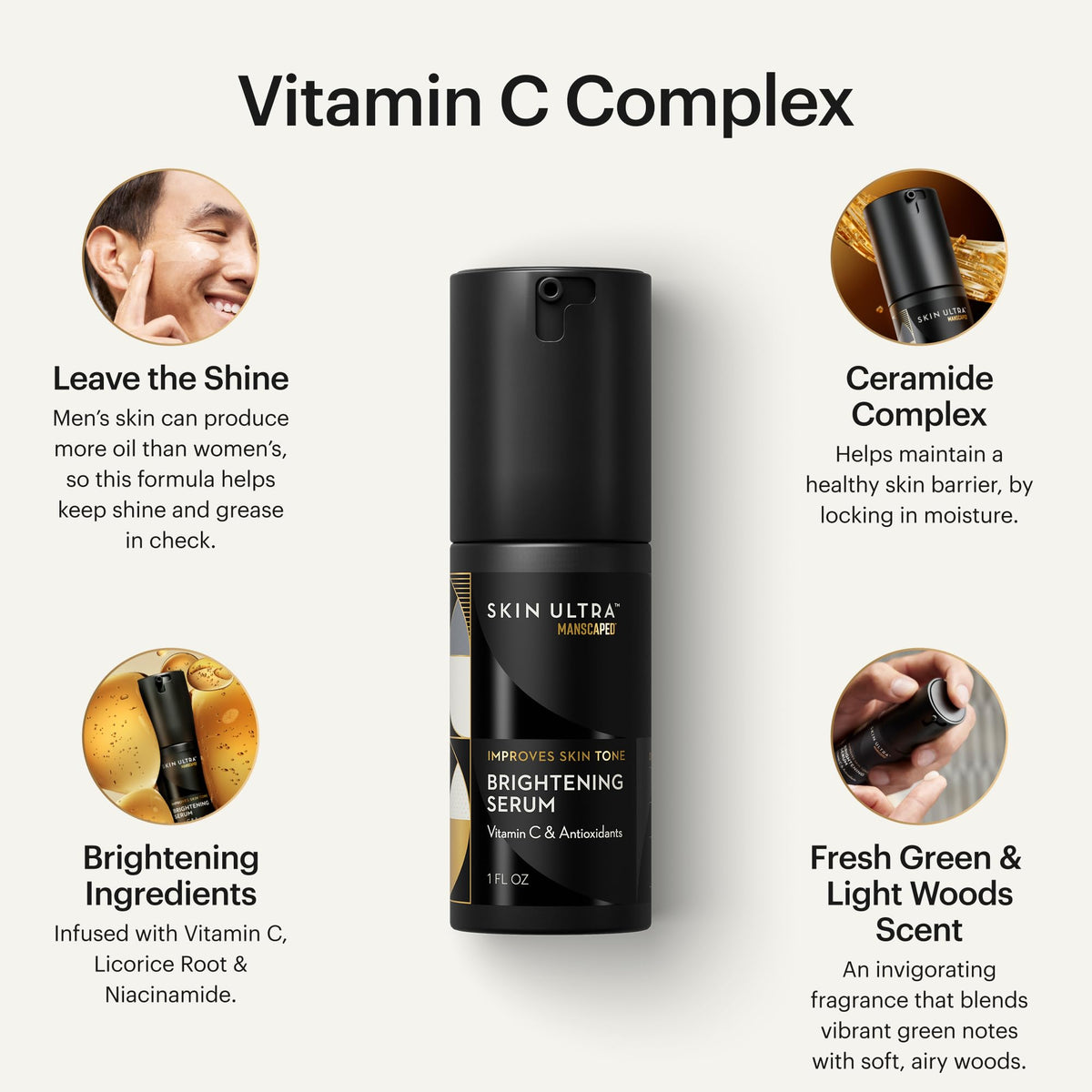 MANSCAPED regimen staged on bathroom vanity conveying effortless use