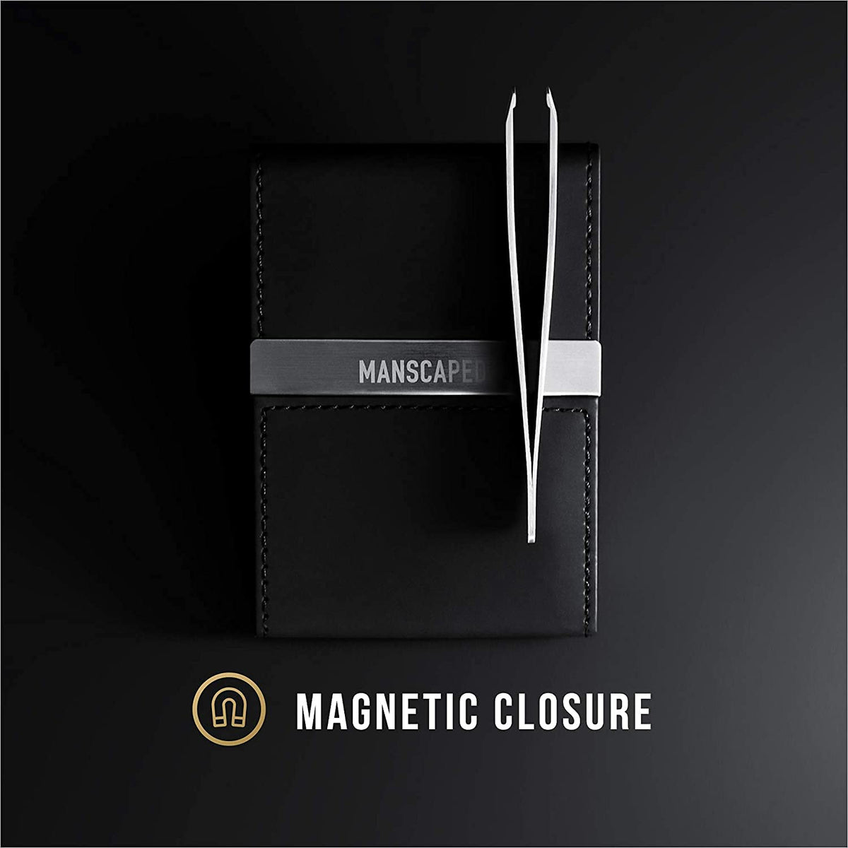 MANSCAPED rounded-point scissors detail highlighting safety and controlled trimming advantage