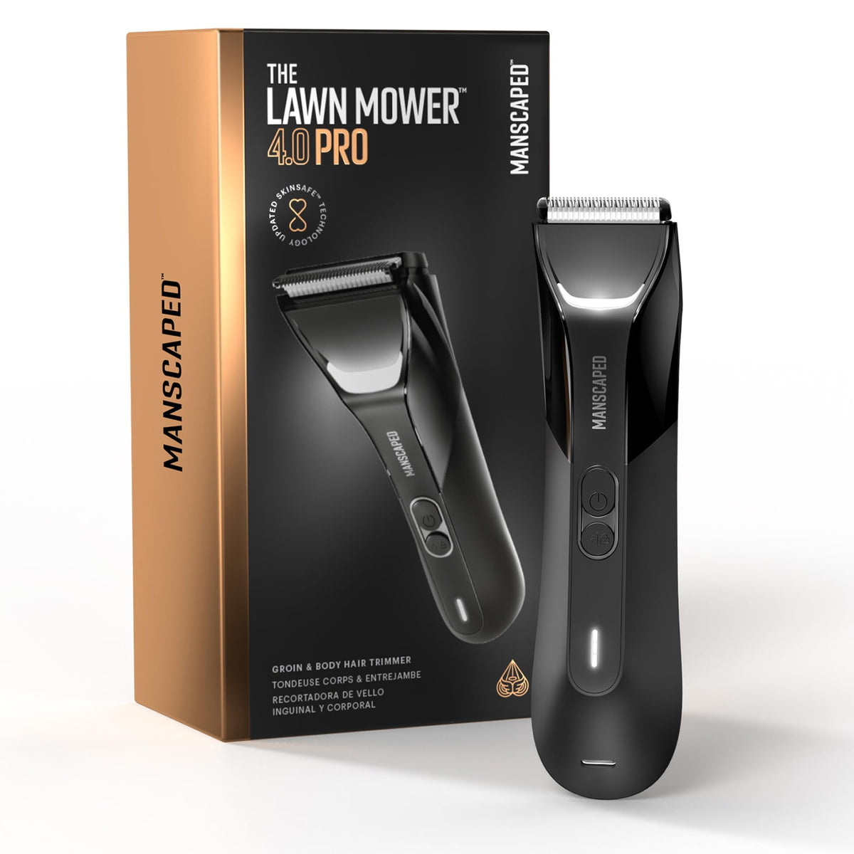 MANSCAPED trimmer beside common objects showing compact size and scale
