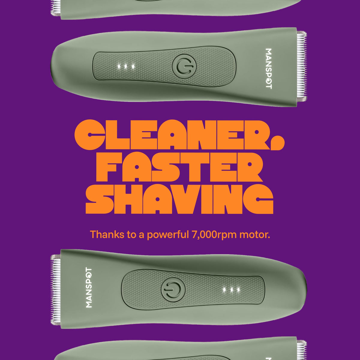 MANSPOT in hand during shower use, waterproof design enables safe wet grooming