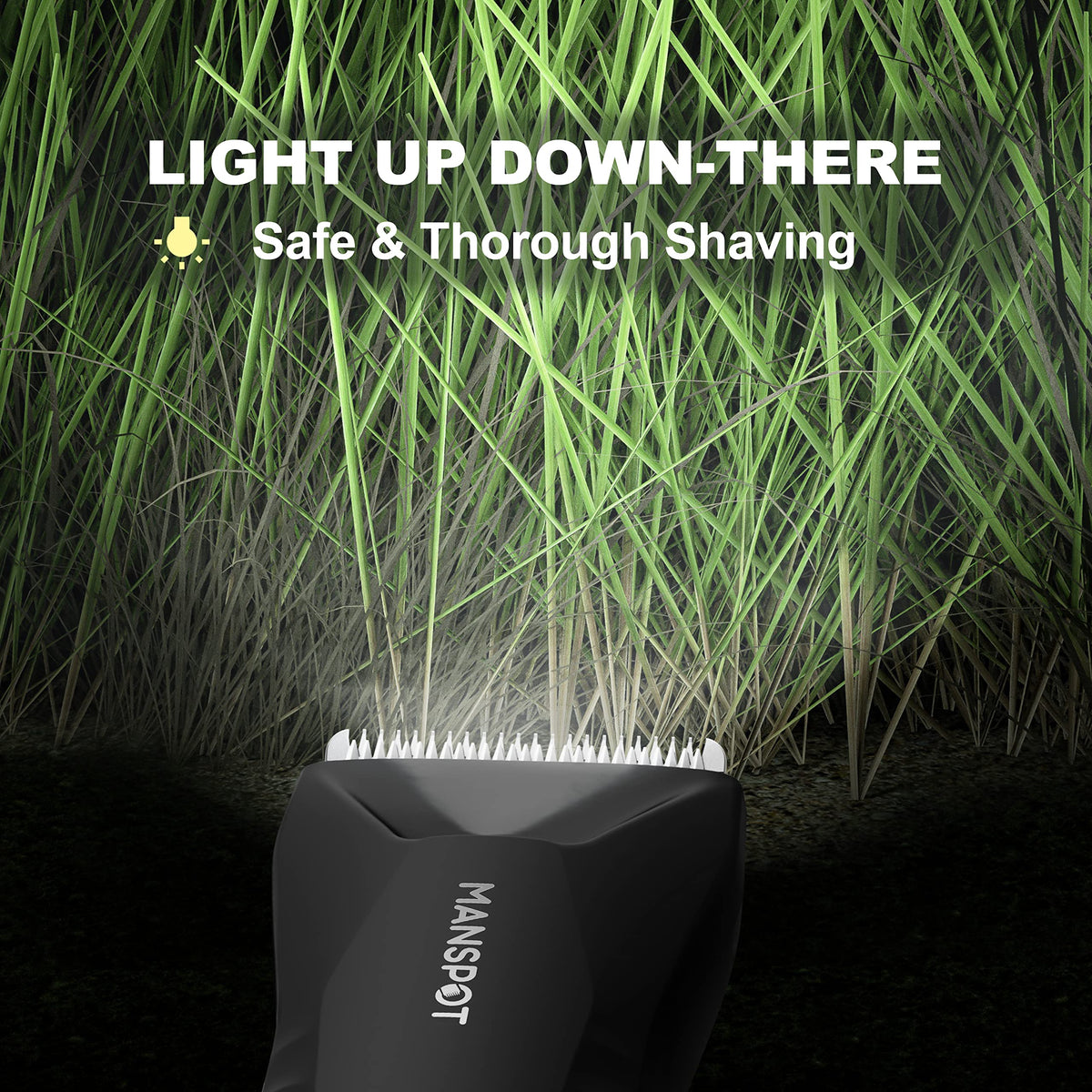 MANSPOT LED light detail improving visibility for precise grooming