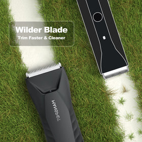 MANSPOT handheld size comparison illustrating ergonomic control and scale
