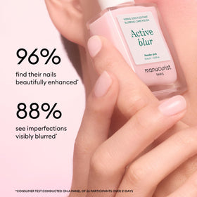Manucurist application on natural nails showing smoothing effect and treated appearance