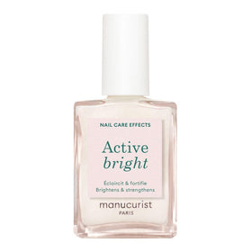 Manucurist Active Bright front bottle showing pearly white finish and care benefits