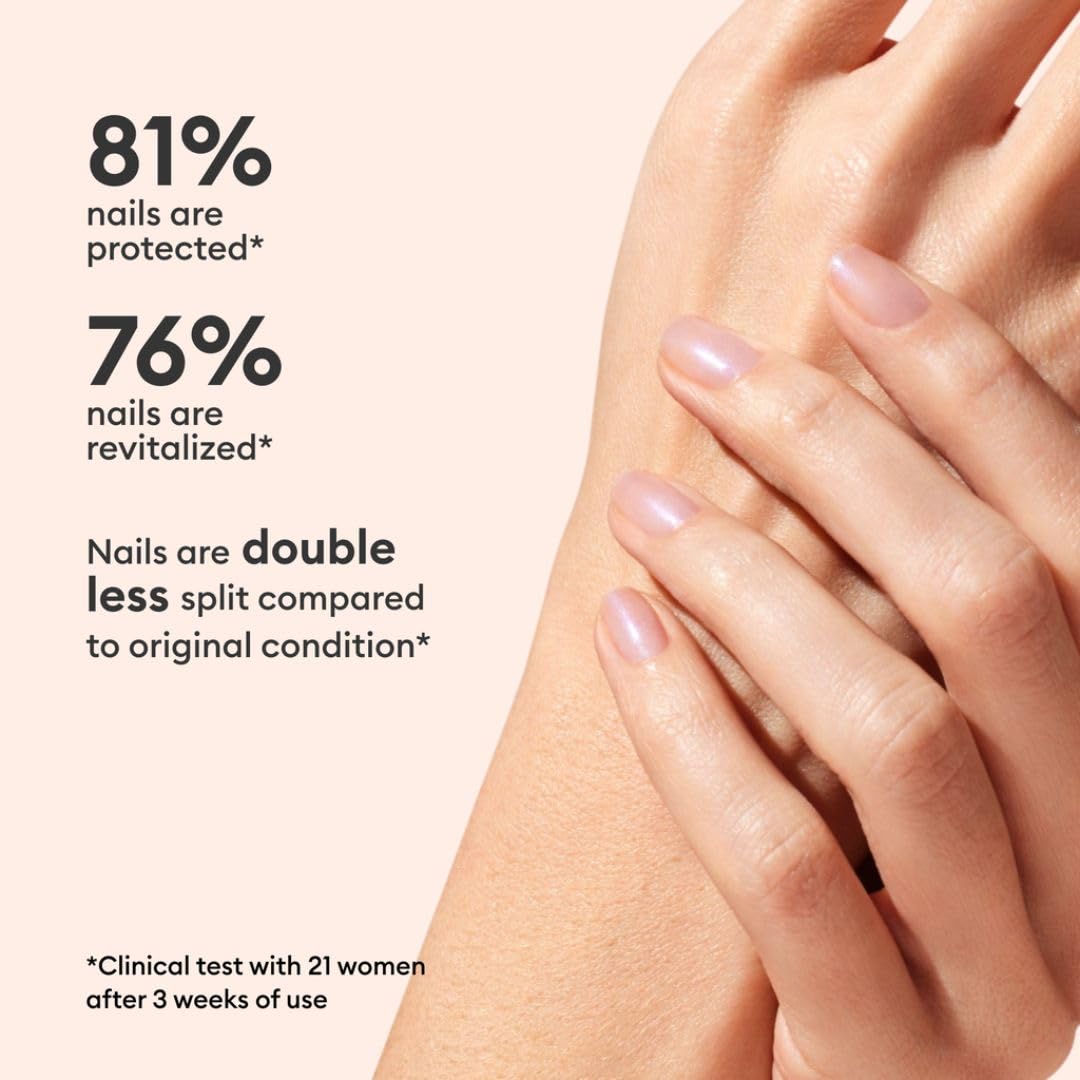 Manucurist Active Bright applied on natural nails for subtle brightening and concealment