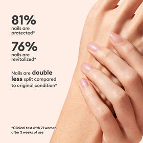 Manucurist Active Bright applied on natural nails for subtle brightening and concealment