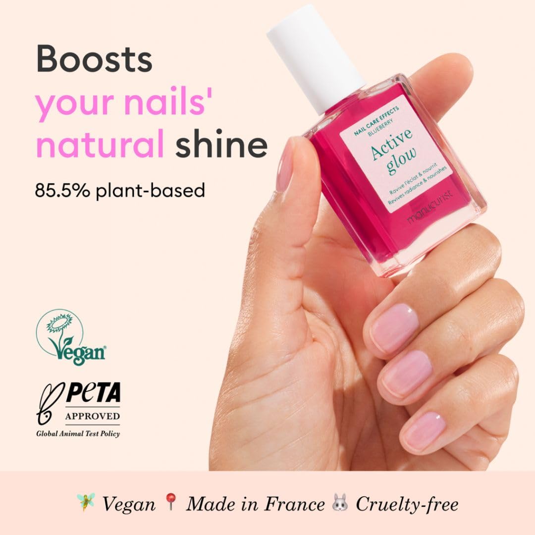 Manucurist brush with polish stroke demonstrating smooth application and even coverage