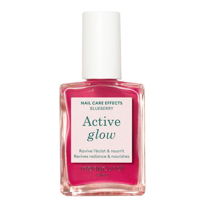 Manucurist bottle front packaging showing cool-rose tint and glow benefit
