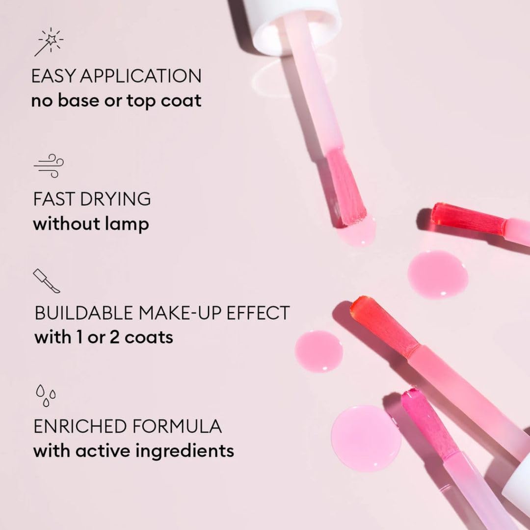 Manucurist lilac swipe on a nail illustrating concealer effect benefit