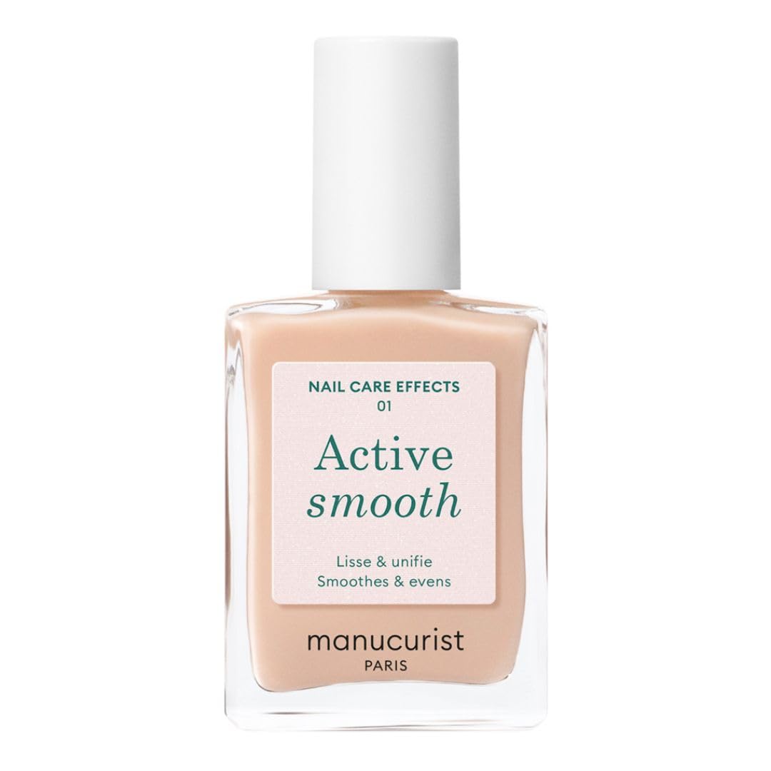 Manucurist bottle front showing beige tint and smoothing benefit