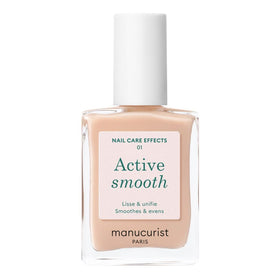 Manucurist bottle front showing beige tint and smoothing benefit