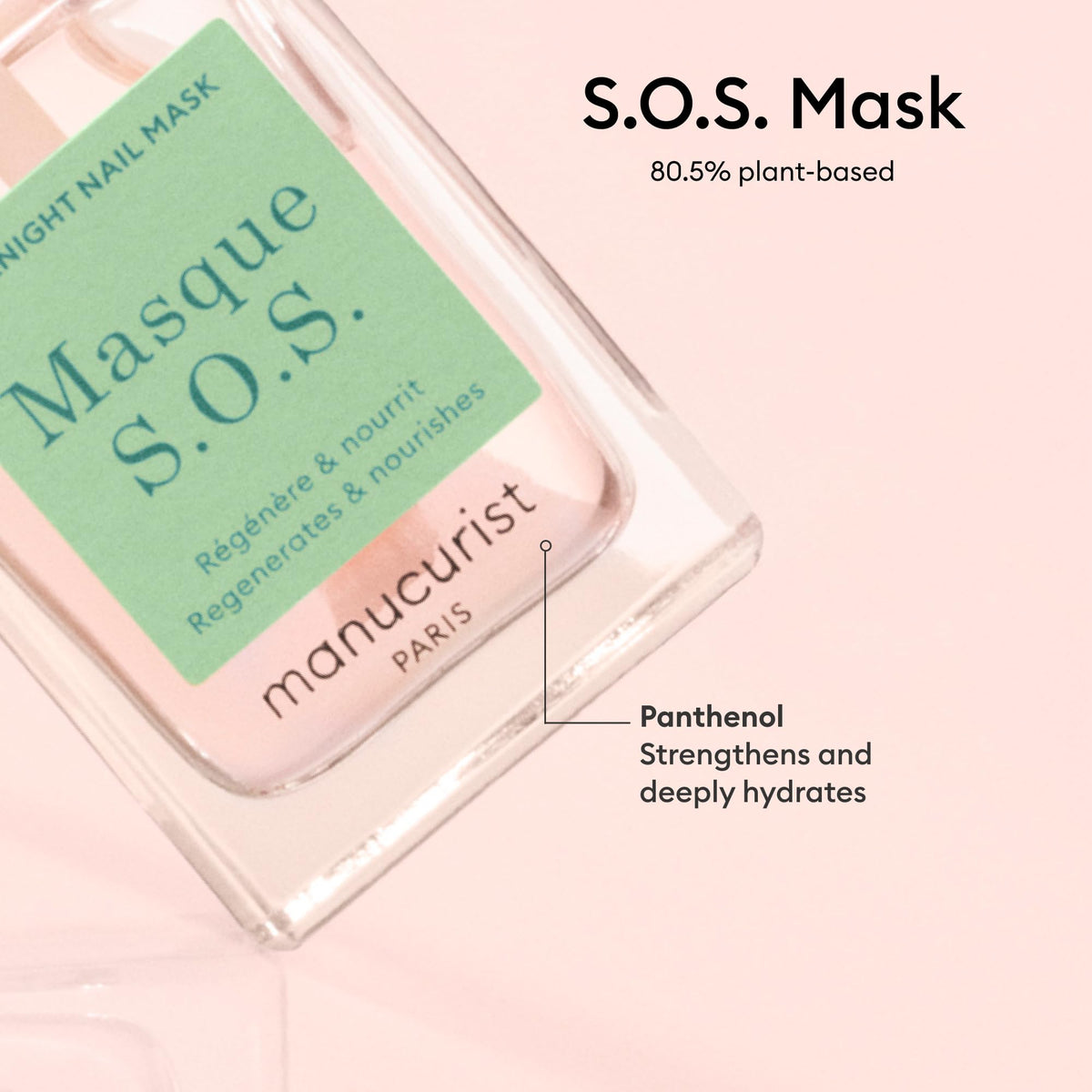Manucurist applying night mask to nails illustrating thick barrier overnight recovery