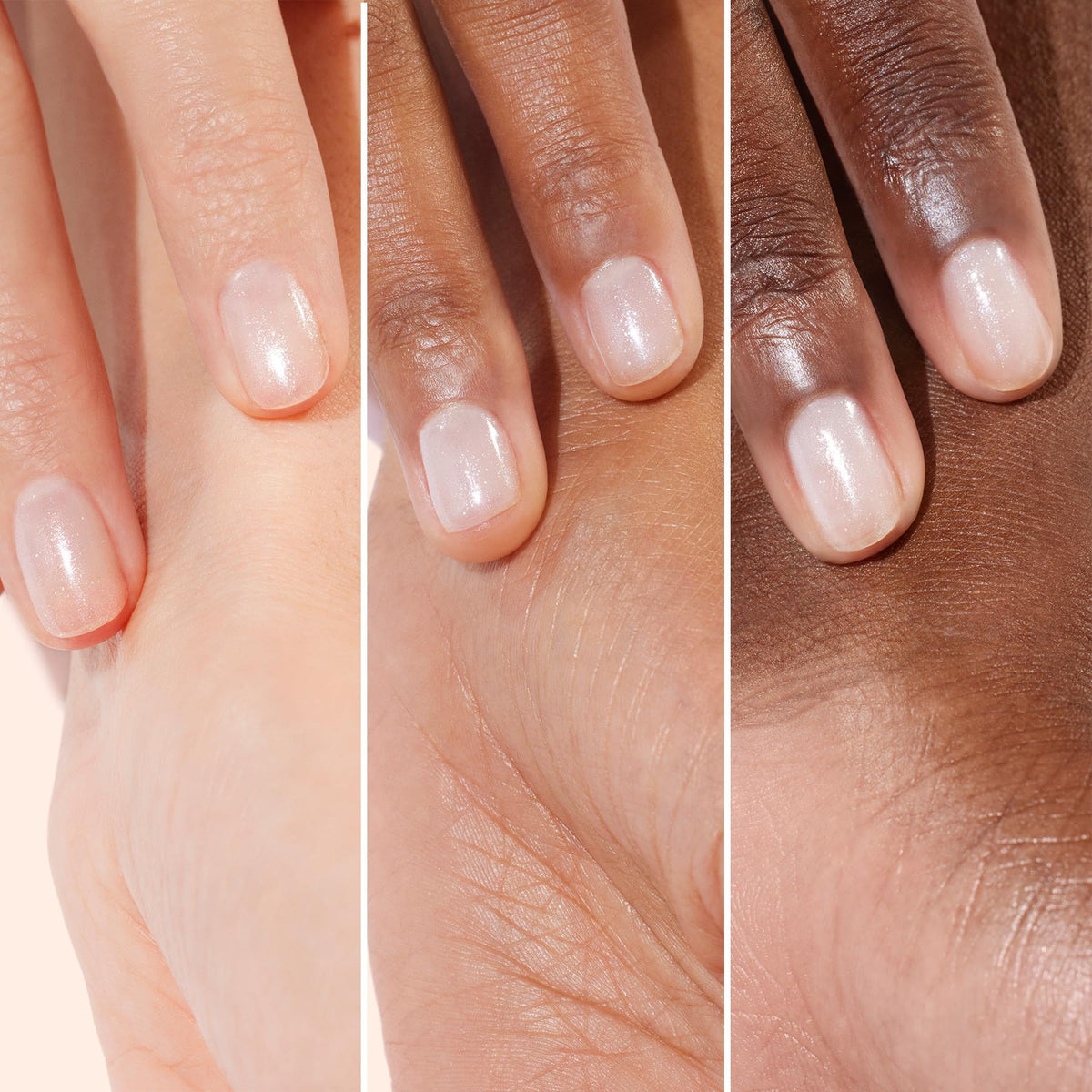 Manucurist application on fingernails demonstrating natural nude concealment