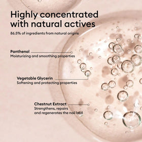 Manucurist 0.5 fl oz bottle next to common object showing travel-friendly benefit