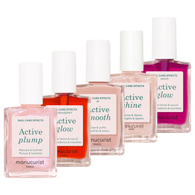 Manucurist front packaging showing five polishes and gift-ready box benefit