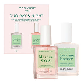 Manucurist front packaging showing both day and night products delivering visible nail care