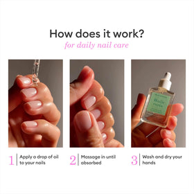 Manucurist Green Oil dropper dispensing a droplet for precise application