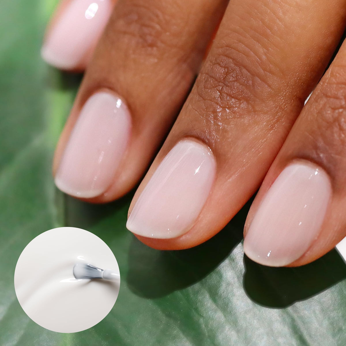 Manucurist brush stroke texture highlighting smooth, streak-free coverage
